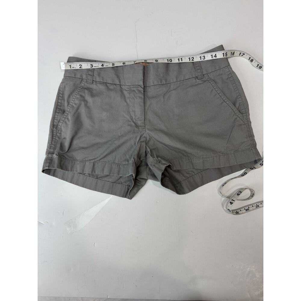 J. Crew Broken-In Chino Shorts Gray 100% Cotton Women's Size 2 Preppy Pockets - Picture 3 of 7